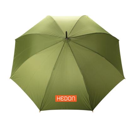 27" Impact AWARE™ RPET 190T auto open bamboo umbrella