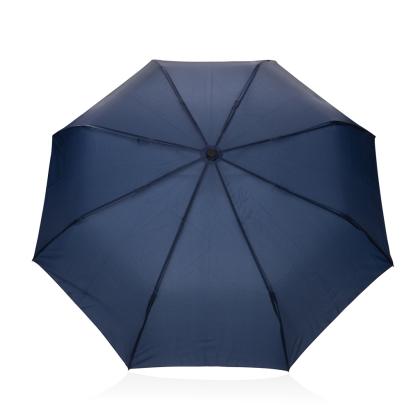 Kaycey 21" AWARE&trade; RPET Acacia wood mini auto open umbrella