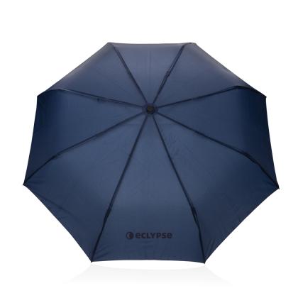 Kaycey 21" AWARE&trade; RPET Acacia wood mini auto open umbrella