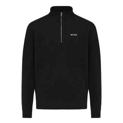 IQONIQ Elgon recycled cotton quarter zip sweater