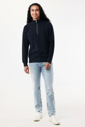 IQONIQ Elgon recycled cotton quarter zip sweater