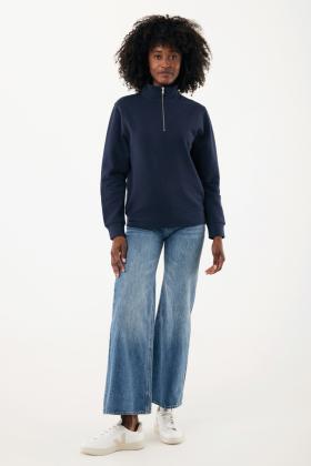 IQONIQ Elgon recycled cotton quarter zip sweater