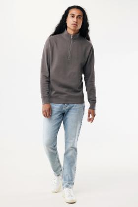 IQONIQ Elgon recycled cotton quarter zip sweater