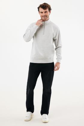 IQONIQ Elgon recycled cotton quarter zip sweater