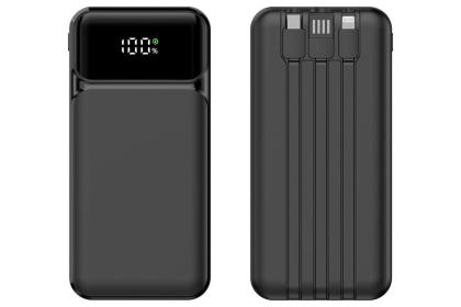 APOLLON PLUS Built-in Cable LED Logo Power Bank &ndash; 10,000 mAh