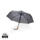 21" Impact AWARE™ RPET 190T bamboo auto open/close umbrella