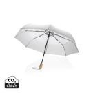 21" Impact AWARE™ RPET 190T bamboo auto open/close umbrella