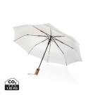 Kaycey 21" AWARE&trade; RPET Acacia wood mini auto open umbrella