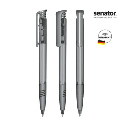 senator&reg; Super Hit Clear with soft grip push ball pen