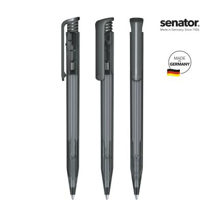 senator&reg; Super Hit Clear with soft grip push ball pen