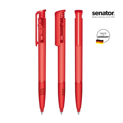 senator&reg; Super Hit Clear with soft grip push ball pen