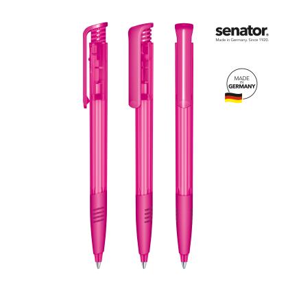 senator&reg; Super Hit Clear with soft grip push ball pen