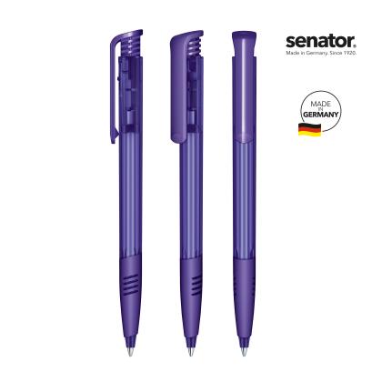senator&reg; Super Hit Clear with soft grip push ball pen