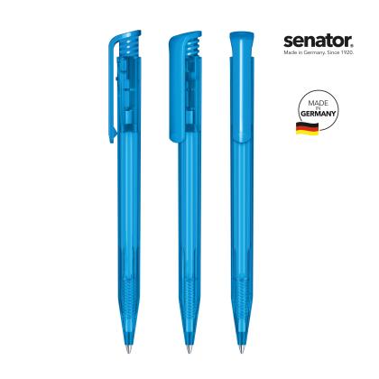 senator&reg; Super Hit Clear with soft grip push ball pen