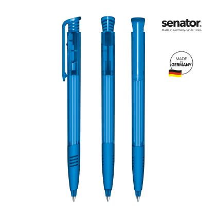 senator&reg; Super Hit Clear with soft grip push ball pen