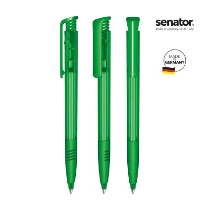 senator&reg; Super Hit Clear with soft grip push ball pen