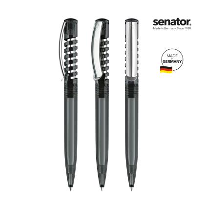 senator&reg; New Spring Clear with metal clip push ball pen