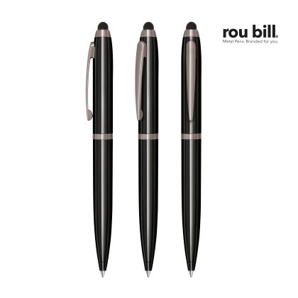 senator&reg;  Nautic Black twist Ball Pen with Touch Pad