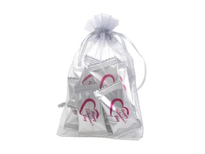 VALENTINE'S DAY ORGANZA GIFT BAGS WITH CHOCOLATES OR SWEETS, ECO-friendly