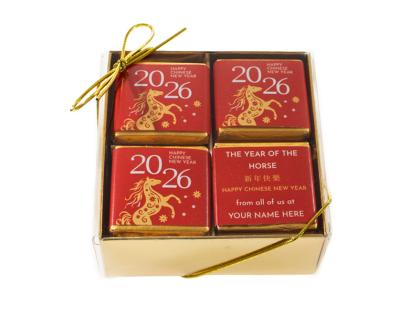 CHINESE NEW YEAR 'YEAR OF THE HORSE' 2026 NEAPOLITAN CHOCOLATE SQUARE ECO-friendly