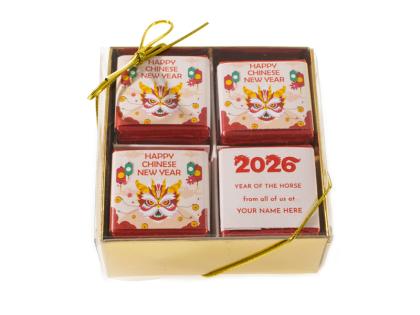 CHINESE NEW YEAR 'YEAR OF THE HORSE' 2026 20 NEAPOLITAN CHOCOLATE LUXURY GIFT BOX WITH BOW