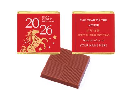 CHINESE NEW YEAR 'YEAR OF THE HORSE' 2026 20 NEAPOLITAN CHOCOLATE LUXURY GIFT BOX WITH BOW