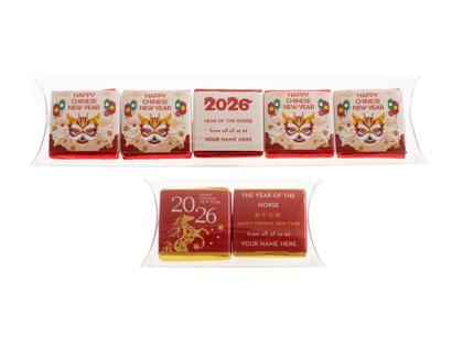CHINESE NEW YEAR 'YEAR OF THE HORSE' 2026 NEAPOLITAN CHOCOLATE ACETATE PILLOW PACK