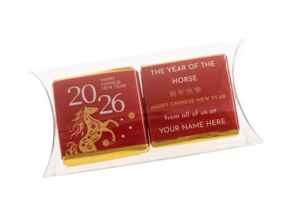 CHINESE NEW YEAR 'YEAR OF THE HORSE' 2026 NEAPOLITAN CHOCOLATE ACETATE PILLOW PACK