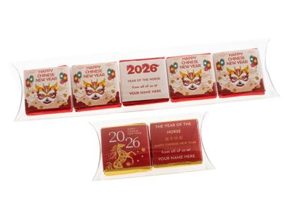 CHINESE NEW YEAR 'YEAR OF THE HORSE' 2026 NEAPOLITAN CHOCOLATE ACETATE PILLOW PACK