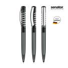 senator&reg; New Spring Clear with metal clip push ball pen