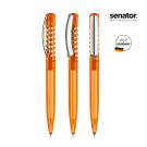 senator® New Spring Clear with metal clip push ball pen