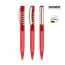 senator&reg; New Spring Clear with metal clip push ball pen