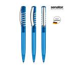 senator® New Spring Clear with metal clip push ball pen