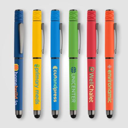 Tavi Recycled Plastic Fidget Spinner Stylus Gel Pen