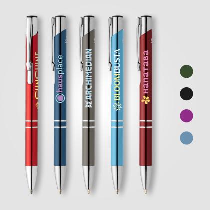 Tres-Chic Recycled Aluminium Metallic Chrome Trim Pen