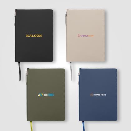 Malm&ouml; Recycled Soft Cover Extended Journal  Pen Set &ndash; A5