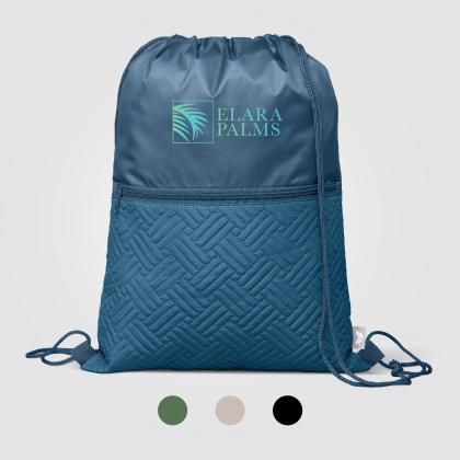 Sora Recycled Quilted Drawstring Bag - 6L