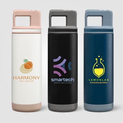 Grosche Alpine Stainless Steel Removable Straw Flip n' Sip Bottle &ndash; 590 ml