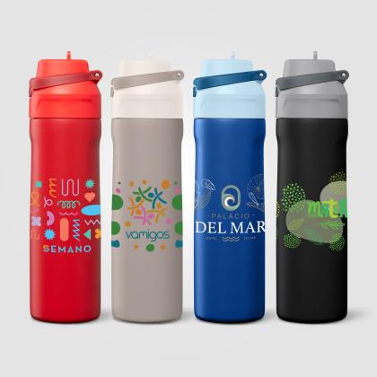 Lynk Stainless Steel Flip-Straw Bottle - 690 ml