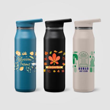 Majesty Stainless Steel Dual-Lid Handle Bottle - 750 ml