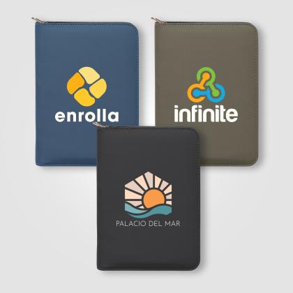 Aurelia Recycled Gold Zip Portfolio - A5