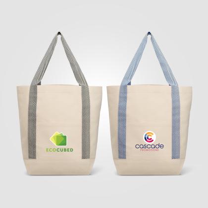 Niva 10 oz. Recycled Cotton Canvas Front Pocket Tote Bag &ndash; 12.25L