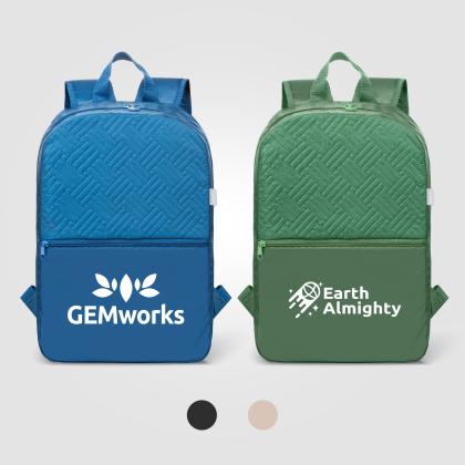 Sora Recycled 210D Polyester Quilted Backpack - 13L