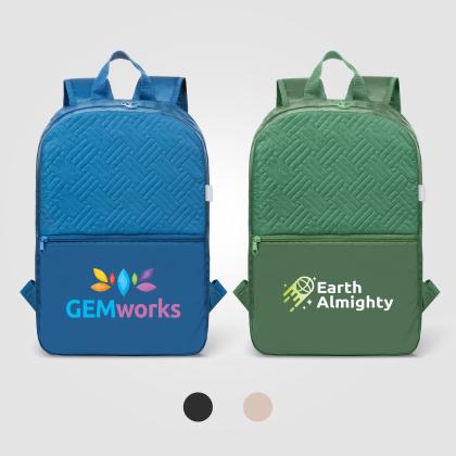 Sora Recycled 210D Polyester Quilted Backpack - 13L