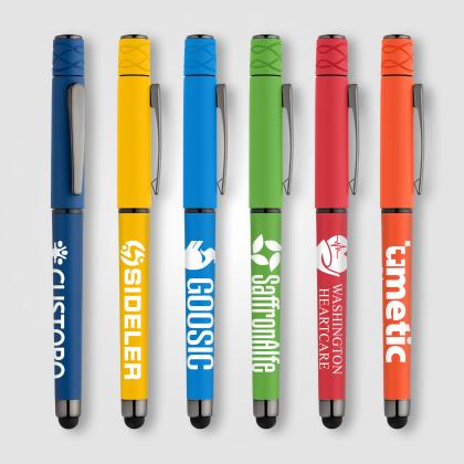 Tavi Recycled Plastic Fidget Spinner Stylus Gel Pen