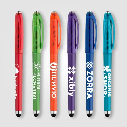 Prism Recycled Plastic Fidget Ball Stylus Gel Pen
