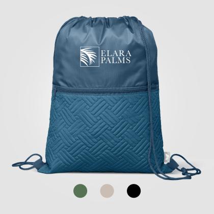 Sora Recycled Quilted Drawstring Bag - 6L