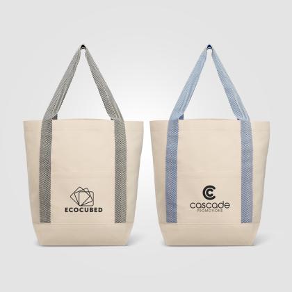 Niva 10 oz. Recycled Cotton Canvas Front Pocket Tote Bag &ndash; 12.25L