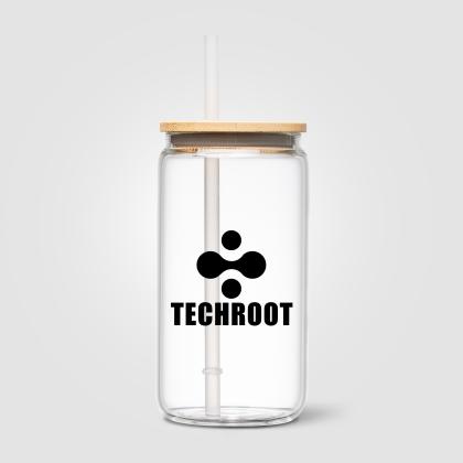 C&aacute;diz Glass Bamboo Lid Tumbler - 500 ml