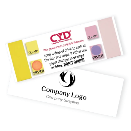 Police Approved PTP Check Your Drink Sponsorship Card Promotional Bulk Order&nbsp;